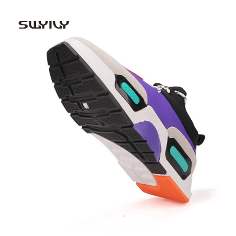 SWYIVY Men Running Shoes Light Weight Breathable Sneakers Men 2018 New Spring Autumn Platform Sport Shoes Men Soft Comfortable