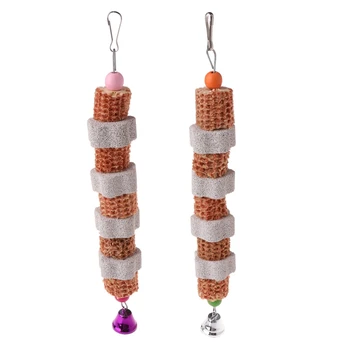 

Beautiful workmanship Parrot Toy Chew Teeth Molar Care Stone Corncob Hanging Cage Grind Hamster Birds