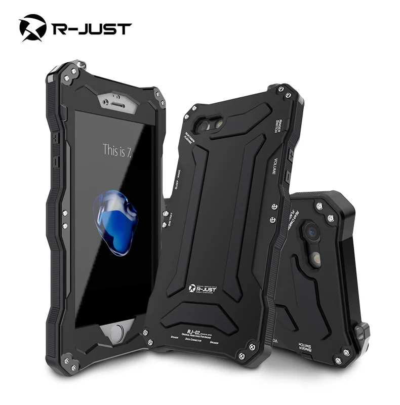 bilder für R-nur Gundam Luxus Doom rüstung Dirt Shock Wasserdichte Metall Aluminium Für iphone 7 7 Plus abdeckung + Gehärtetem glas bilder für R-nur Gundam Luxus Doom rüstung Dirt Shock Wasserdichte Metall Aluminium Für iphone 7 7 Plus abdeckung + Gehärtetem glas