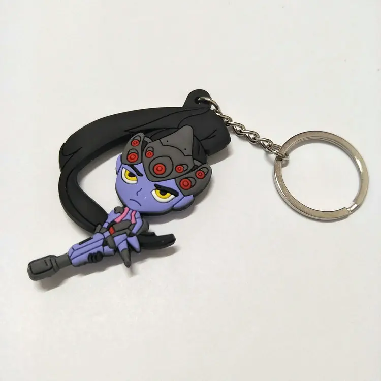 OW juego Reaper PVC llavero Mei DVA Hanzo Tracer moda novedad divertido colgante llavero accesorios de joyería Llaveros Chaveiro regalo