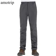 Уличная зимняя Для мужчин кемпинг Пеший Туризм Штаны восхождение прогулки дышащий Пант пот Штаны Водонепроницаемый ветрозащитный Термальность спортивные брюки