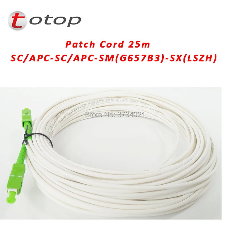 

25m SC APC G657B3 Fiber Patch Cable Jumper Patch Cord Simplex 4.0mm