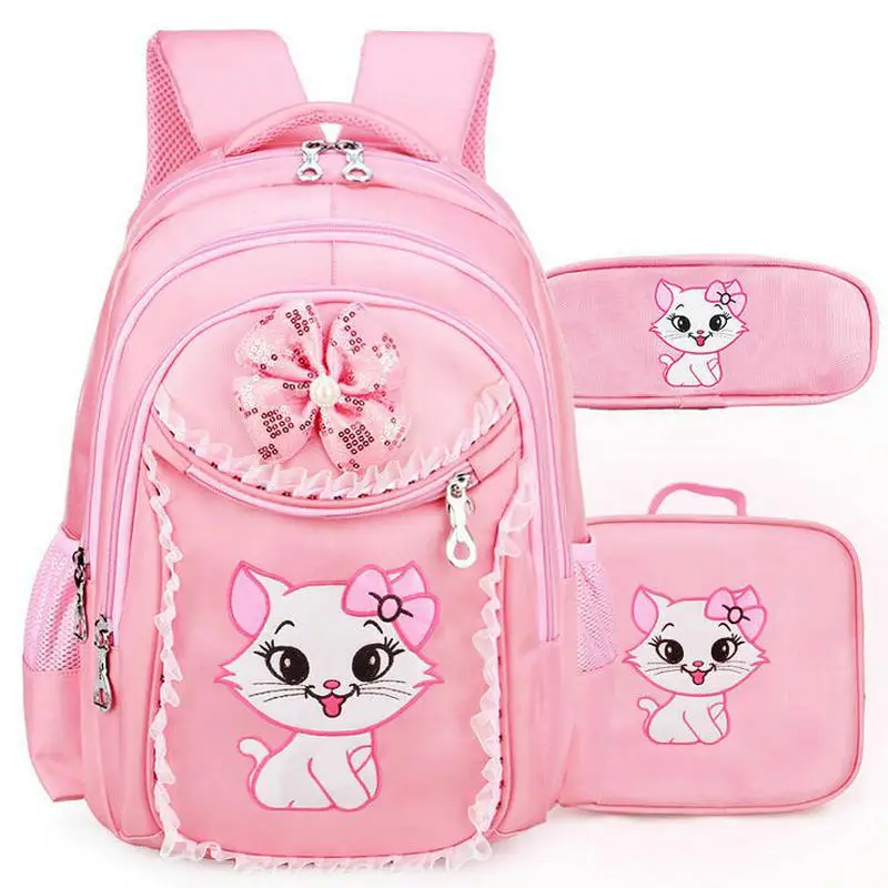 

Princess Schoolbags Sweet Cat Girl's School Bags Cartoon Pattern Kid Backpack Children Cute School Backpack Girl Bag