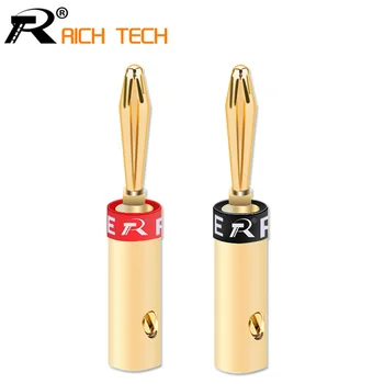 

R 1Pair/2pcs Banana Plug Connector Corrosion-Resistant Banana Connector for Audio Video Amplifier Speaker Cable Jack
