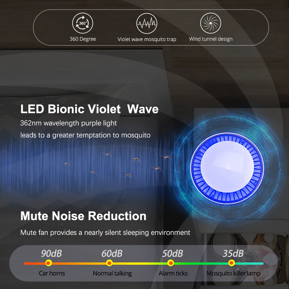 USB Москитная Убийца свет Электрический Анти летать противомоскитная лампа насекомых, ловушки светодио дный мухобойка