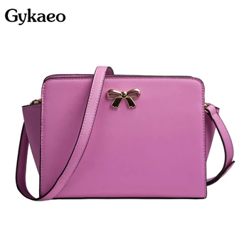 

Gykaeo Brand Women Fashion Small Shoulder Bags 2020 Summer Female Casual Bow Crossbody Bag Lady PU Leather Messenger Bags Bolsa