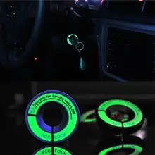LED Luminous Car Ignition Key Ring Decor Sticker For Ford Chevrolet Mazda Toyota Car Styling Ignition Switch Protective Sticker