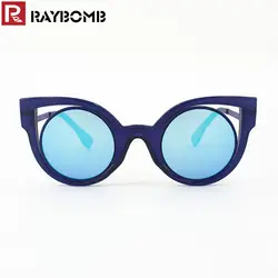 RAYBOMB-Мода Cat Eye Солнцезащитные Очки женщины Марка Дизайнер Солнцезащитные очки lady vintage круглый зеркальный Очки UV400 óculos feminino