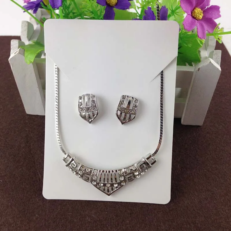 Kraft White Blank Jewelry Cards Bigger Size Necklace Earring Card