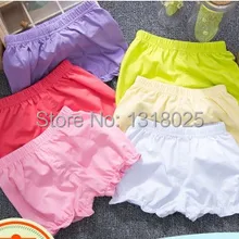 Жаркое лето ярких цветов для маленьких девочек хлопок Шорты для малышки Шорты хлопковые трусы шаровары трусики девочки повседневные шорты