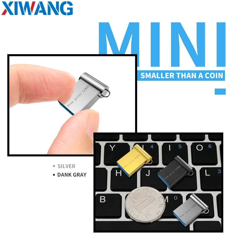 

Super Mini metal usb flash drive 64GB pen drive 32GB usb 3.0 flash stick 128GB pendrive 16GB memory stick 8GB u disk Free LOGO