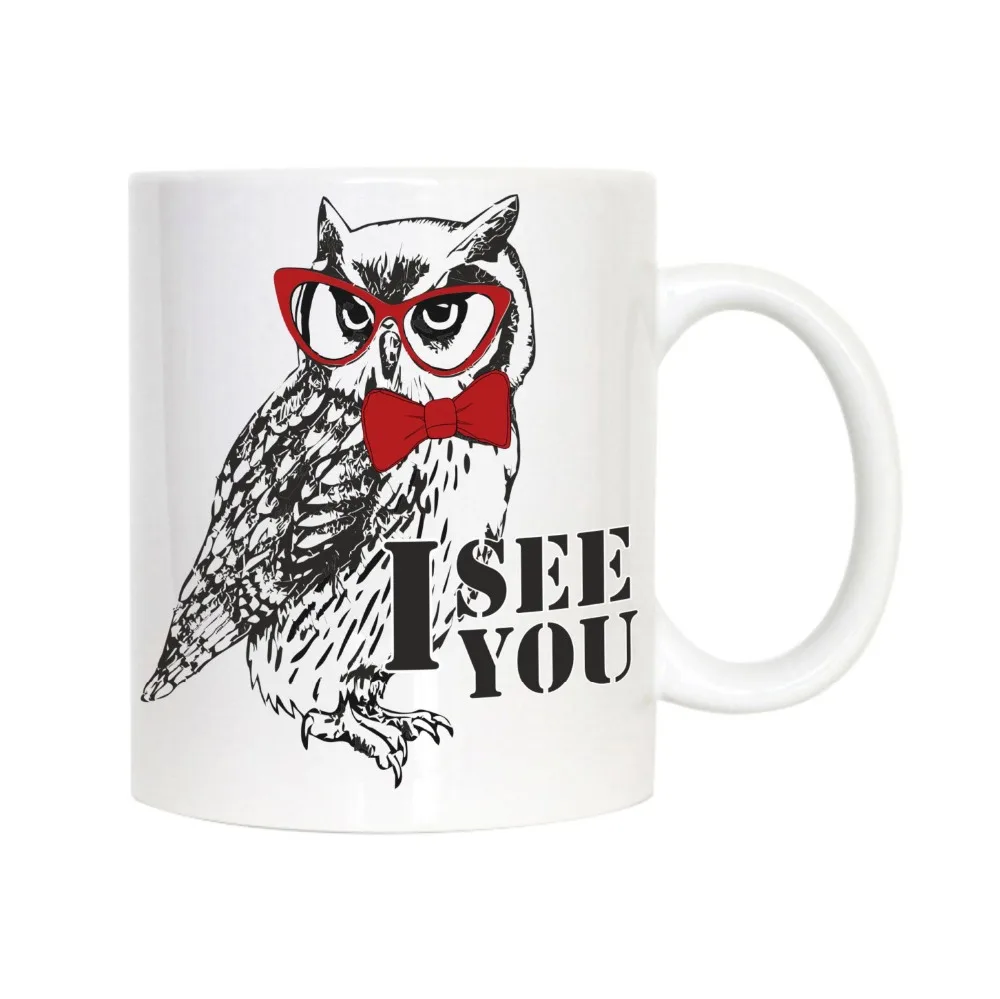 Owl mugs Tea Cup porcelain coffee mug ceramic travel novelty friend
