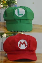 Hight quality cotton super mario Luigi hat green red anime cosplay cap sun hats baseball women
