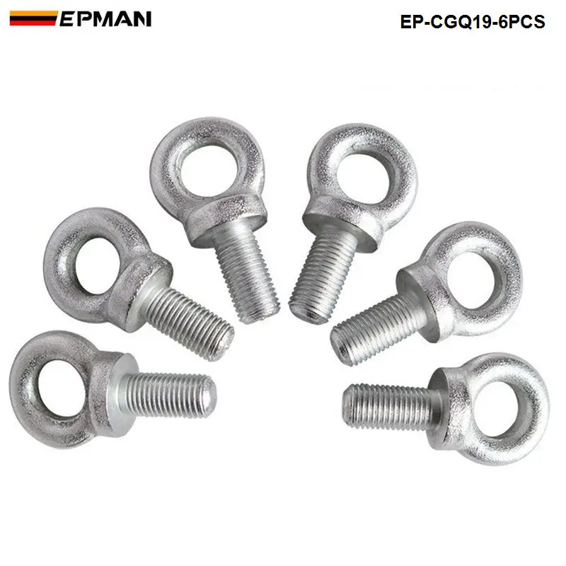 Seat Harness Eye Bolts size:7/16 Set Of 6PCS For Racing Seat Safety Belt Harness For BMW E30 M20 325 325i 6c EP-CGQ19-6PCS
