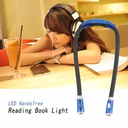 Розовый/черный шеи фонарик на шею 4 режима светодио дный Handsfree, чтение книги Night Light уникальный гибкий Регулируемый узнать ночь свет лампы