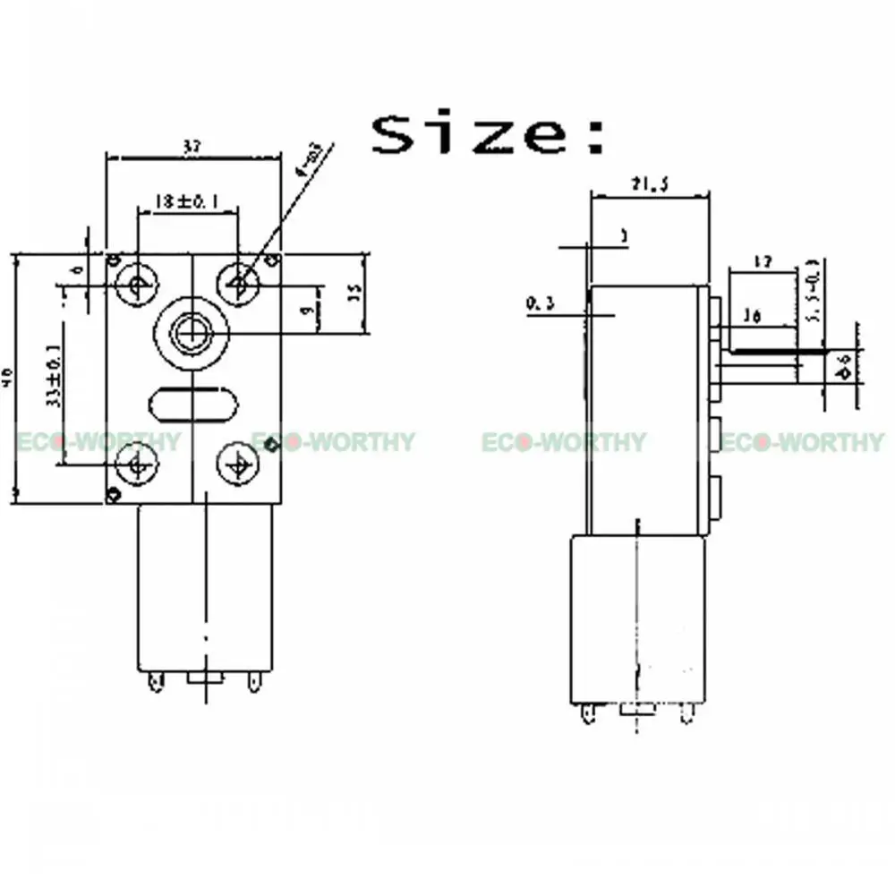 

12Volt DC 101rpm Mini Electric Metal Gear Motor Gear Wheel Speed Reduce Door