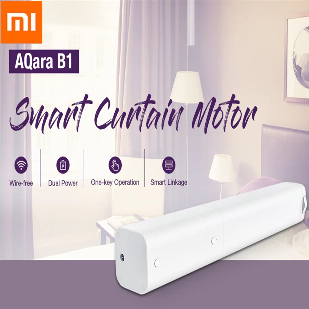 

Aqara B1 Remote Control Wireless WiFi Smart Motorized Electric Curtain Motor With App Voice Control For Xiaomi Smart Home