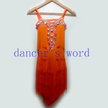 Стиль Костюмы для латинских танцев сексуальный алмаз кисточкой конкурс латиноамериканских танцев платье для женщин ребенок латинских танцев платья S-4XL F26