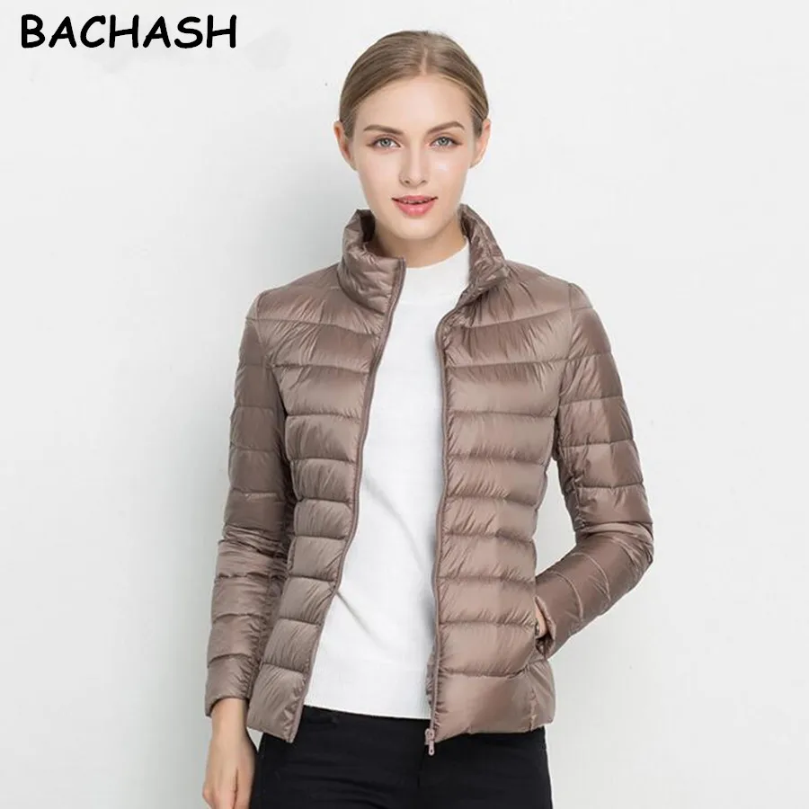 BACHASH Solid Color Zipper Hooded Women Spring Jacket 2017