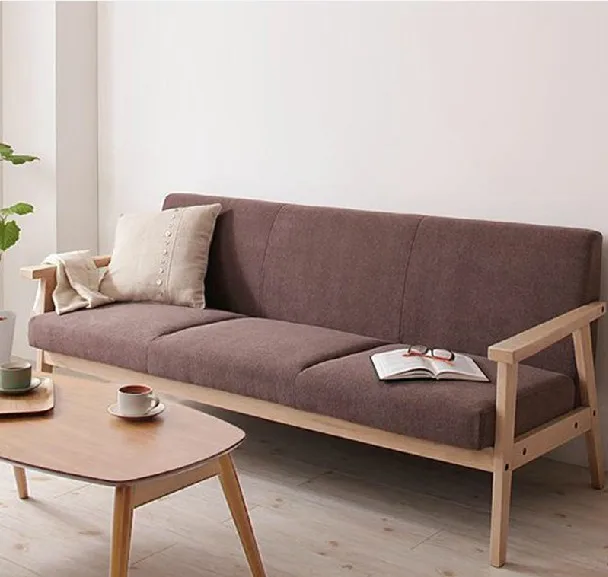 simple detachable small sofa, small single solid wood sofa combination,furniture