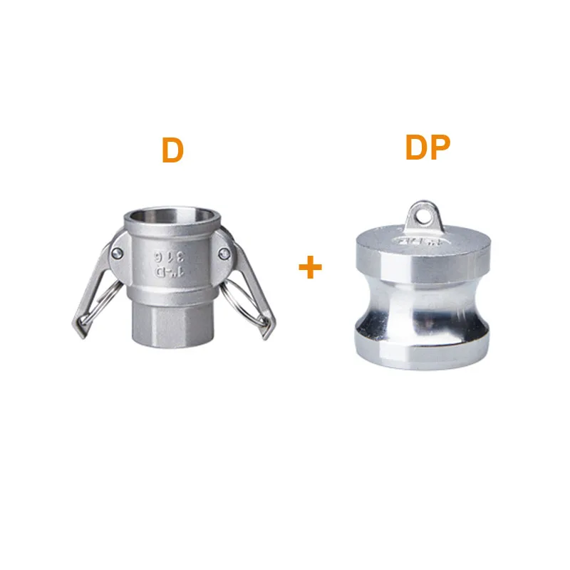 DN15 1/" Тип B/C/D+ DP/E/F Тип DC+ E/F Camlock фитинг адаптер Homebrew 304 соединитель из нержавеющей стали быстроразъемный соединитель - Цвет: D and DP