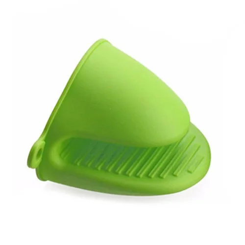 

Silicone Gloves Oven Heat Insulated Finger Gloves Cooking Microwave Non-slip Gripper Pot Holder green