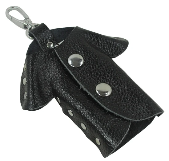 Модный женский брелок из натуральной кожи, кожаный кошелек для ключей для мужчин, чехол для ключей, черная сумка для ключей, MC-802 - Цвет: Черный