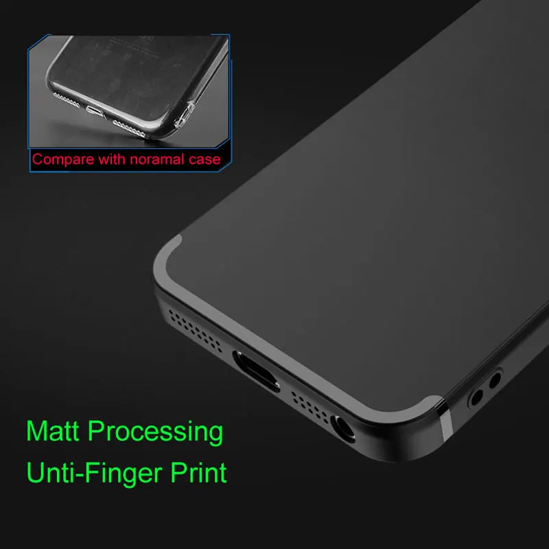 Unti-finger print Matt Case for iPhone 5S Case 5 SE with bright line Rubber TPU silicone material 0.8mm ultra-thin free shipping