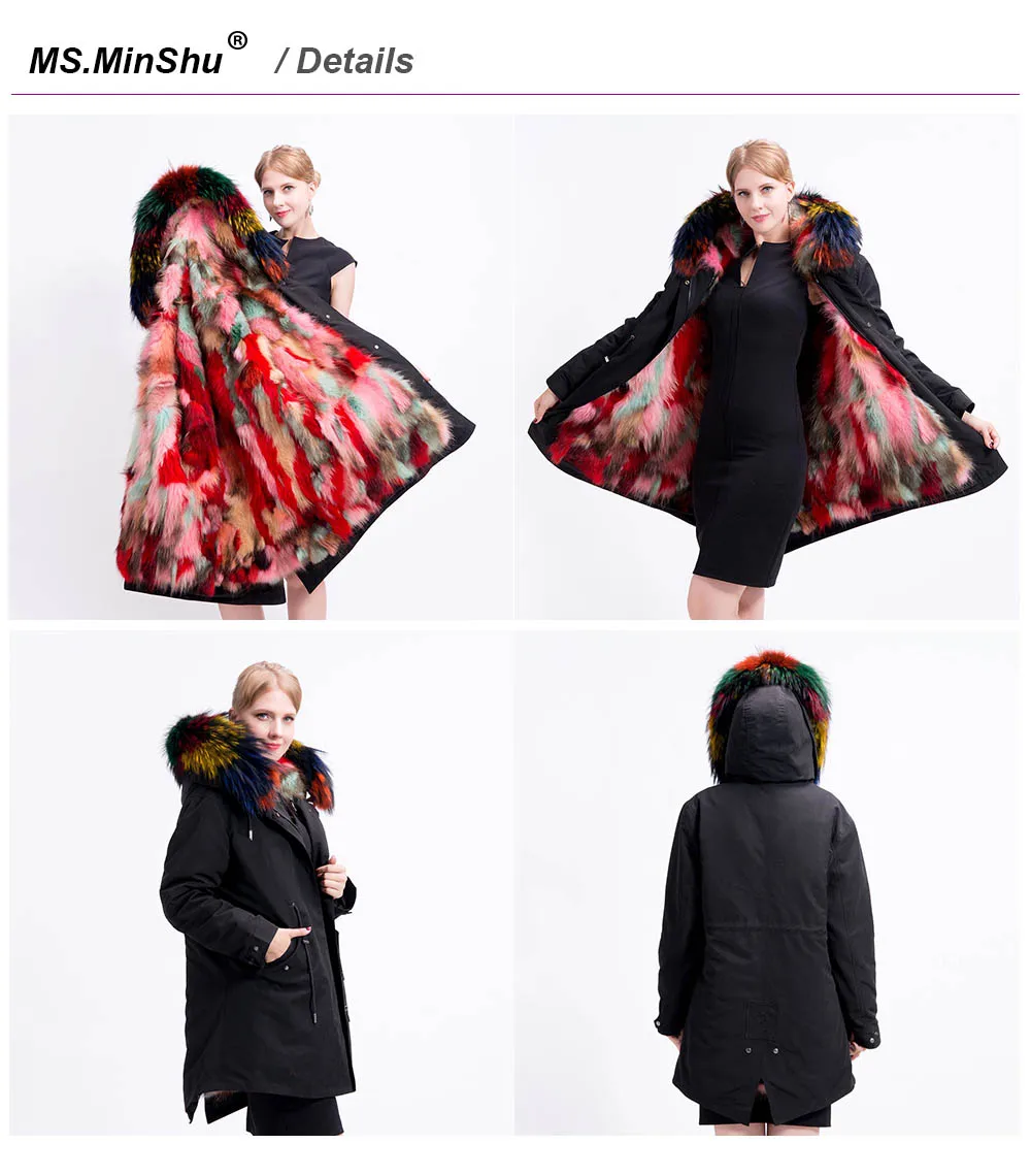 real fur coat details