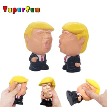 Cute Jumbo Trump Squishy Spiderman Iron Man Hulk Slow Rising Soft Squeeze Toys Bread Scent Stress Relief for Kid Fun Gift Toy a rising man