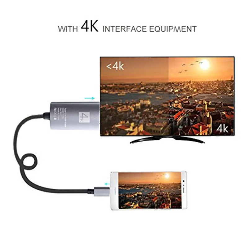 Конвертер DOITOP 0 2 м/2 м USB3.1 Type C в HDMI 1080P 4K HDTV цифровой аудио видео кабель адаптер для