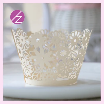 

50pcs/lot Laser Cut FLace Crown Elegant Flower Cupcake Wrapper Paper Cup Cake Box Wedding Party Favor Baby Shower Birthday Decor