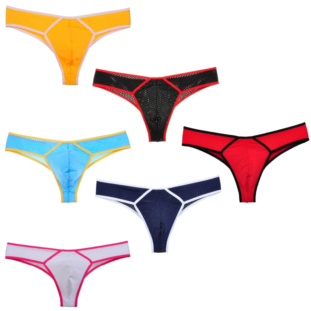 Buy Breathable Holes Sexy Mens Underwear Bikini Briefs