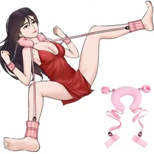 Straps Set Kit Adjustable Soft Ankle Wrist Cuffs with soft Neck Pillow for Women Couples Bed Play Open Legs BDSM Sex Punishments