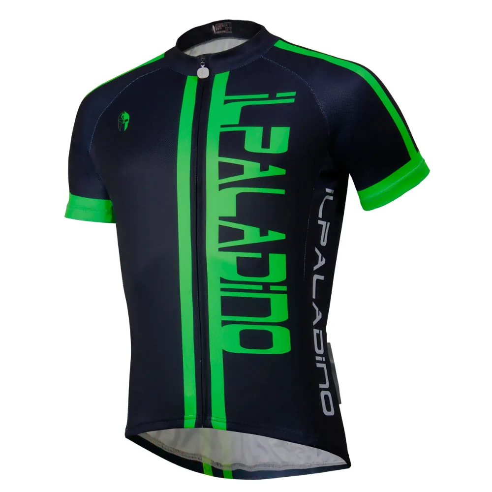 

Men Green Full Zipper Short Sleeve Cycling Clothes Size S-6XL