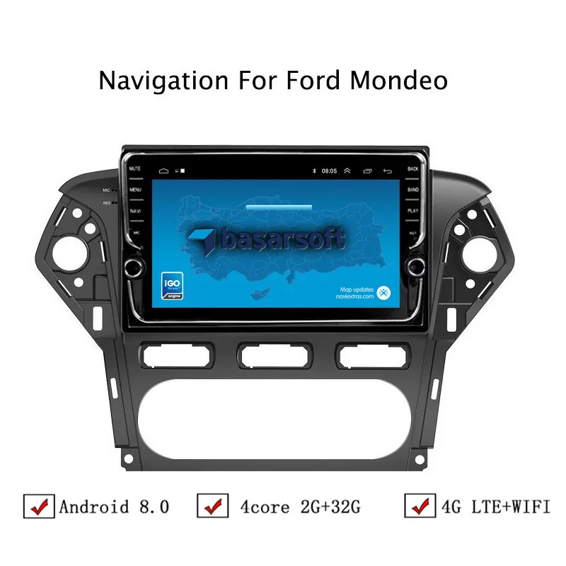 

10.1" Android 6.0/8.0/8.1 Car DVD GPS Navigation For Ford Mondeo 2011 2012 2013 Car Radio Stereo Head Unit With WIFI/4G LTE