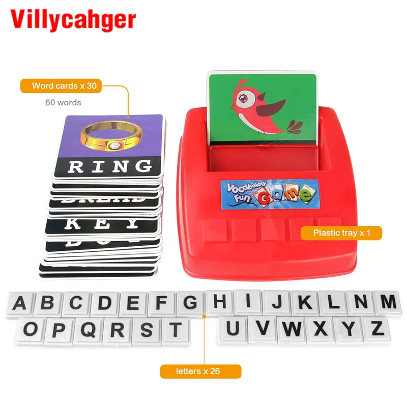 Alphabet Letters Figure Spelling Games Cards English Word Puzzle Children's Educational Literacy Fun Early Learning Toys|early learning