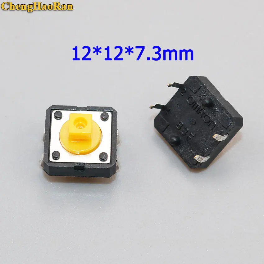 

ChengHaoRan 10PCS 12x12x7.3mm Tactile Switches Square Yellow Button Tact Switch 12 * 12 * 7.3mm Micro Switches repair parts