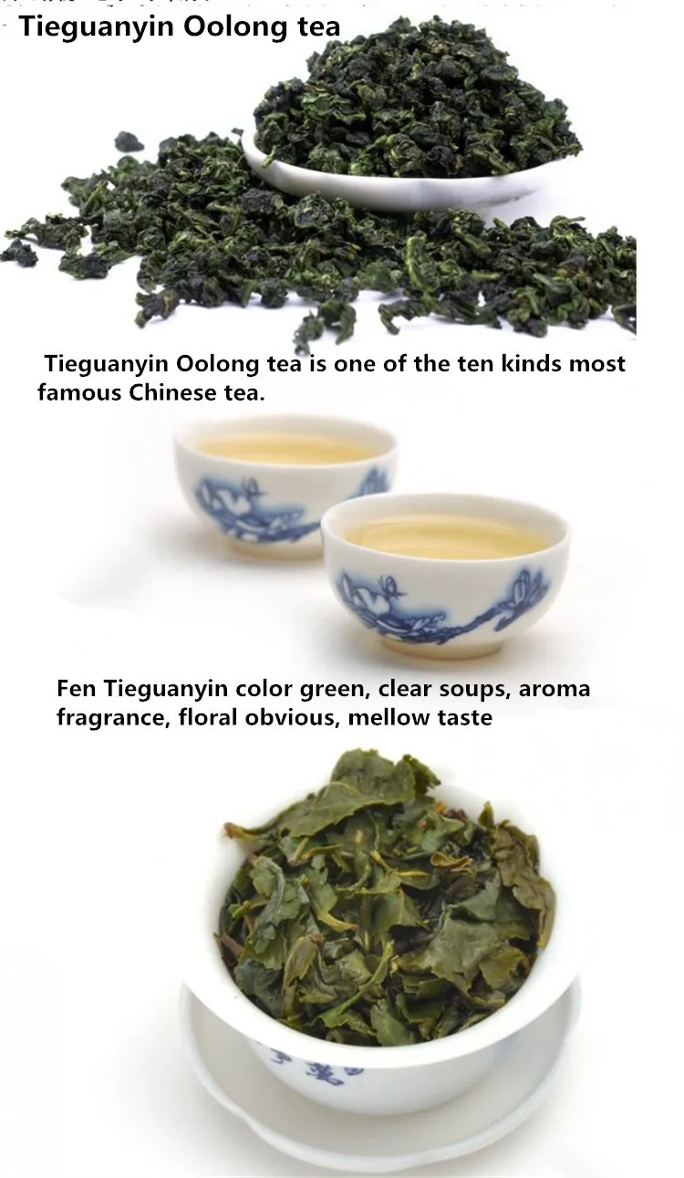  10BAGS/ box China anxi tieguanyin oolong tea tie guan yin luzhou-flavor tieguanyin tea premium with blue and white porcelain gift 