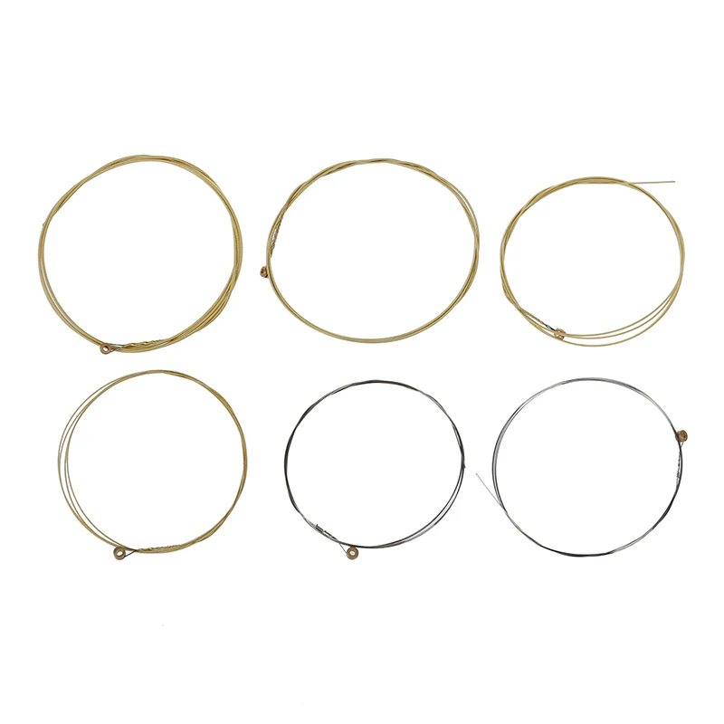 

A set of 6 strings for acoustic guitar