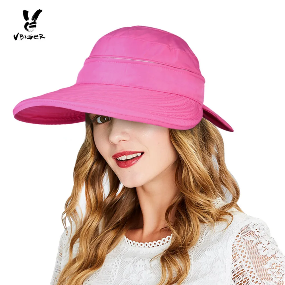 VBIGER Women Sun Hat Summer Beach Outdoor Hat Detachable Foldable Wide