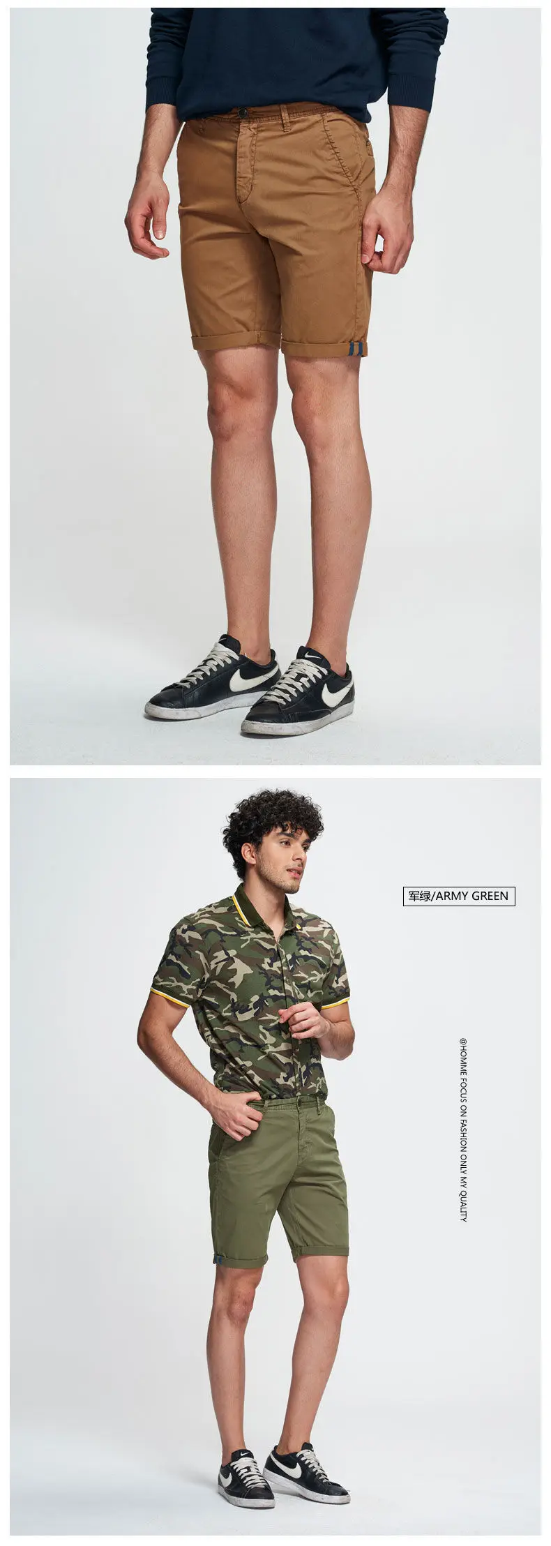 Casual Cotton Shorts Male Summer Quality Solid Travel Shorts Cargo Men Short Sprots Washed Pants Fashion Chinese Clothing Dress 04