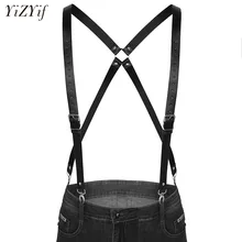 Модные мужские подтяжки, ремни, 4 зажимы подвески, регулируемые эластичные х Задние штаны, подтяжки, двойные плечевые ремни, подтяжки