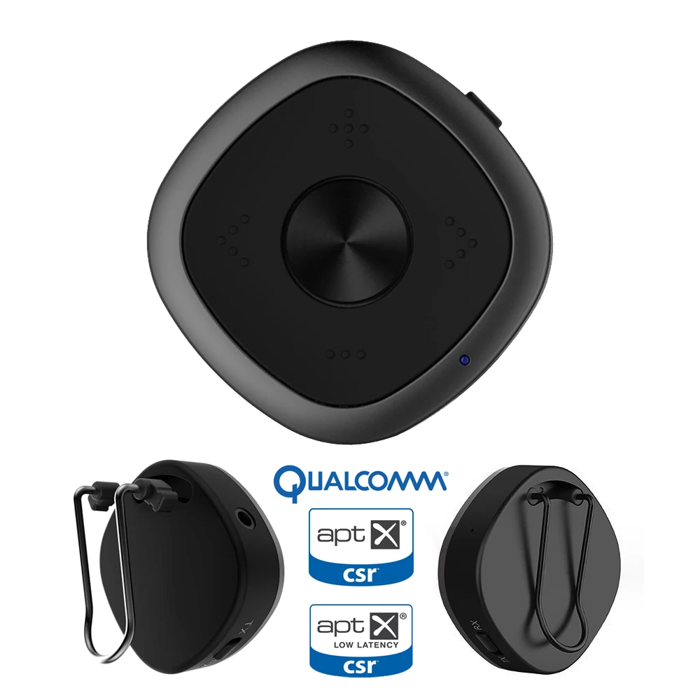 WALLYTECH Bluetooth V5.0 Class II Transmitter Receiver Adapter with