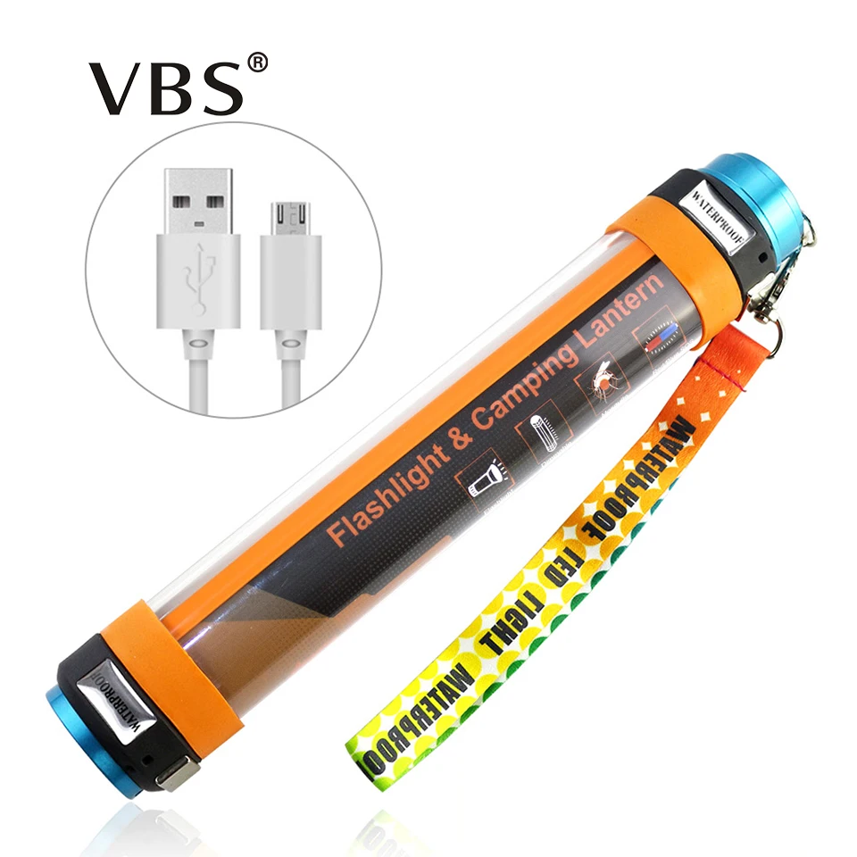 

IP67 Waterproof LED Portable Camping Light USB Rechargeable 6 Modes Flashlight Magnetic Hook Lantern Light Outdoor Camping Lamp