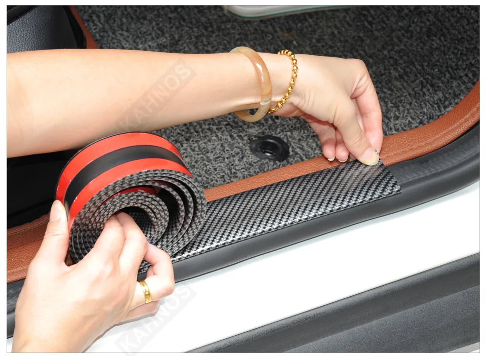 DIY углеродное волокно молдинги полосы бампер декоративные полоски клей порога защита отделка автомобиля Стайлинг для Suzuki Swift SX4