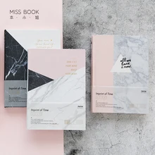 Joytop Simple Marble Notebook Hardcover Diary Checkered Blank Horizontal Line Inside Page Notepad 1PCS
