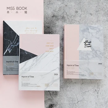 

Joytop Simple Marble Notebook Hardcover Diary Checkered Blank Horizontal Line Inside Page Notepad 1PCS