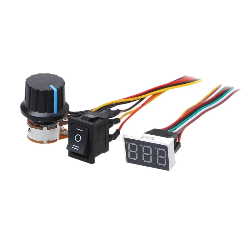 DC 10 55V Макс 60A ШИМ контроллер скорости двигателя 0 ~ 100% регулируемый привод