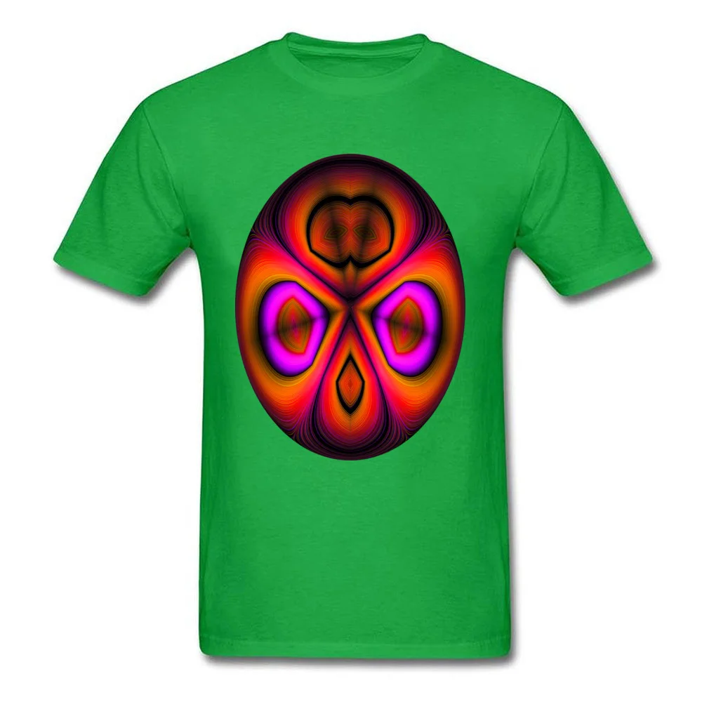 Abstract neon orange face_green